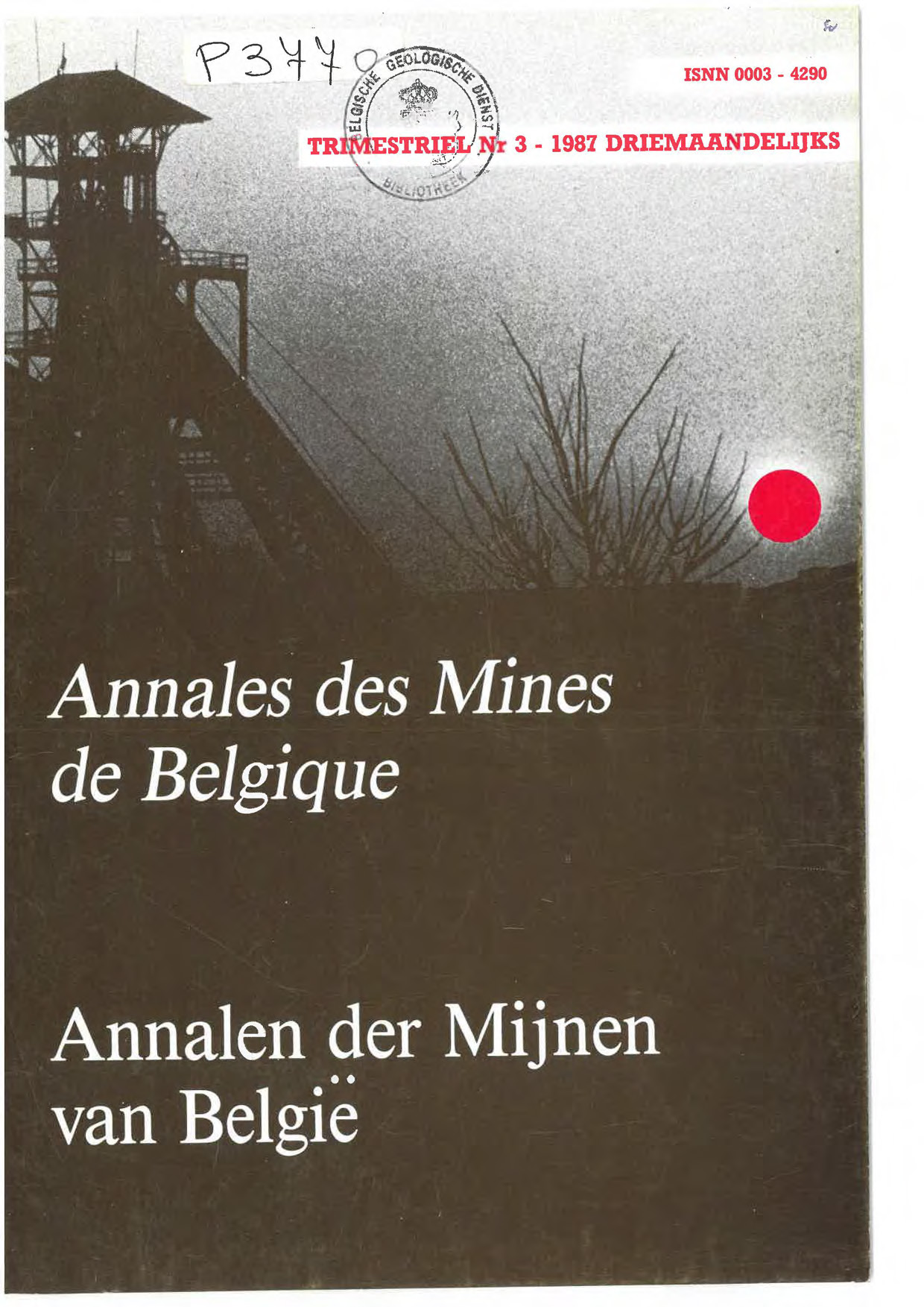 voorpagina 1987 3 Annales des mines de Belgique