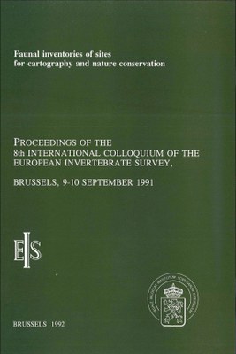 Van Goethem-Faunal inventories of sites for cartography and nature conservation(1992)-cover.jpg