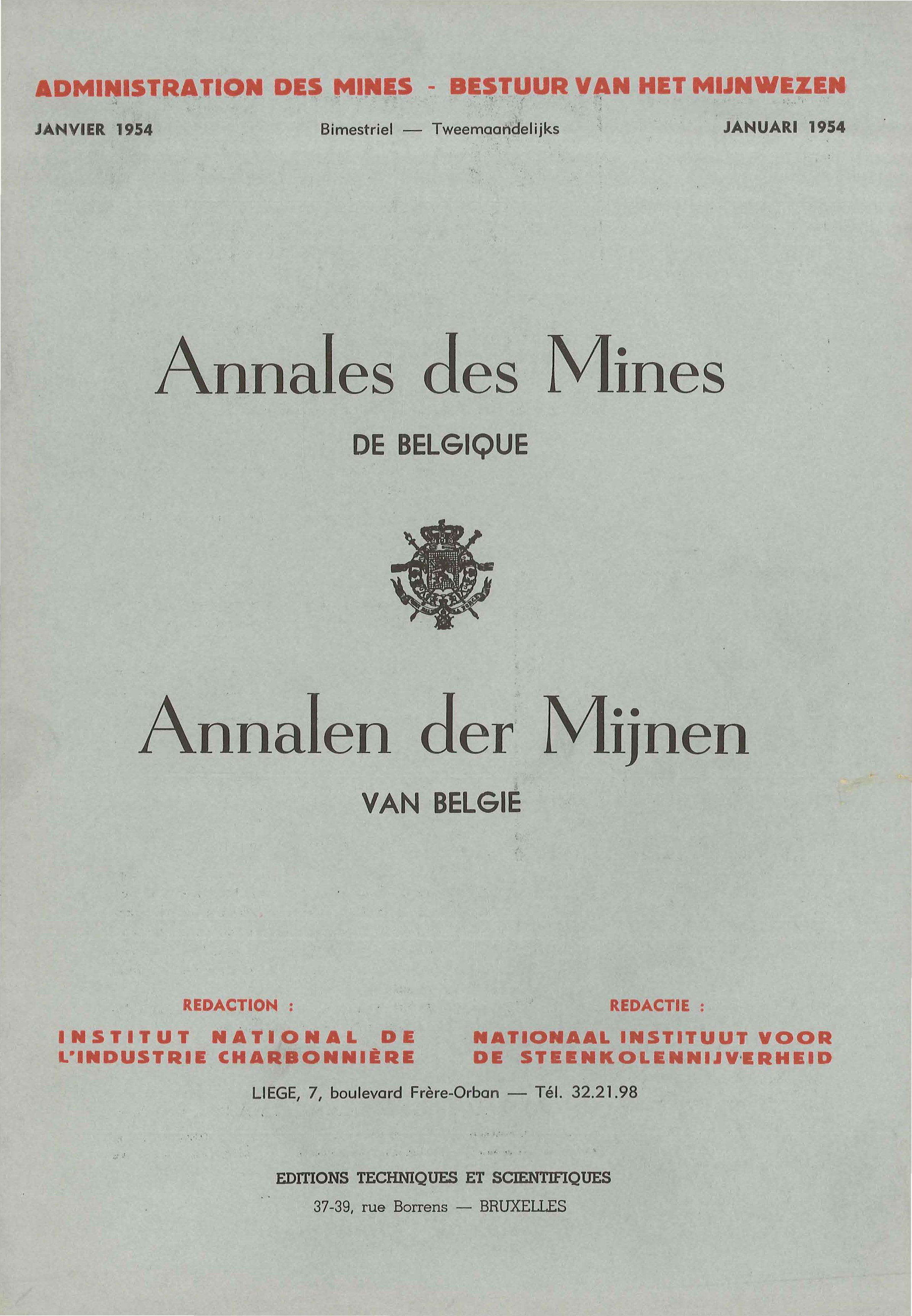 voorpagina 1954 01  Annales des Mines de Belgique.jpg