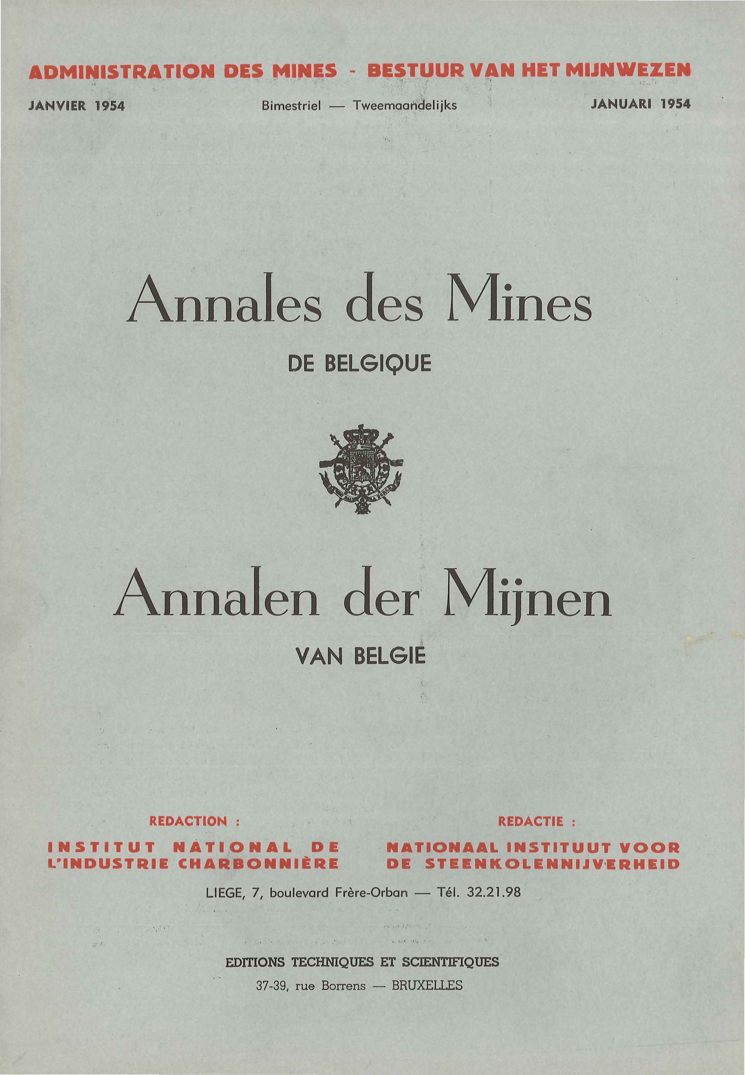 voorpagina 1954 01  Annales des Mines de Belgique.jpg