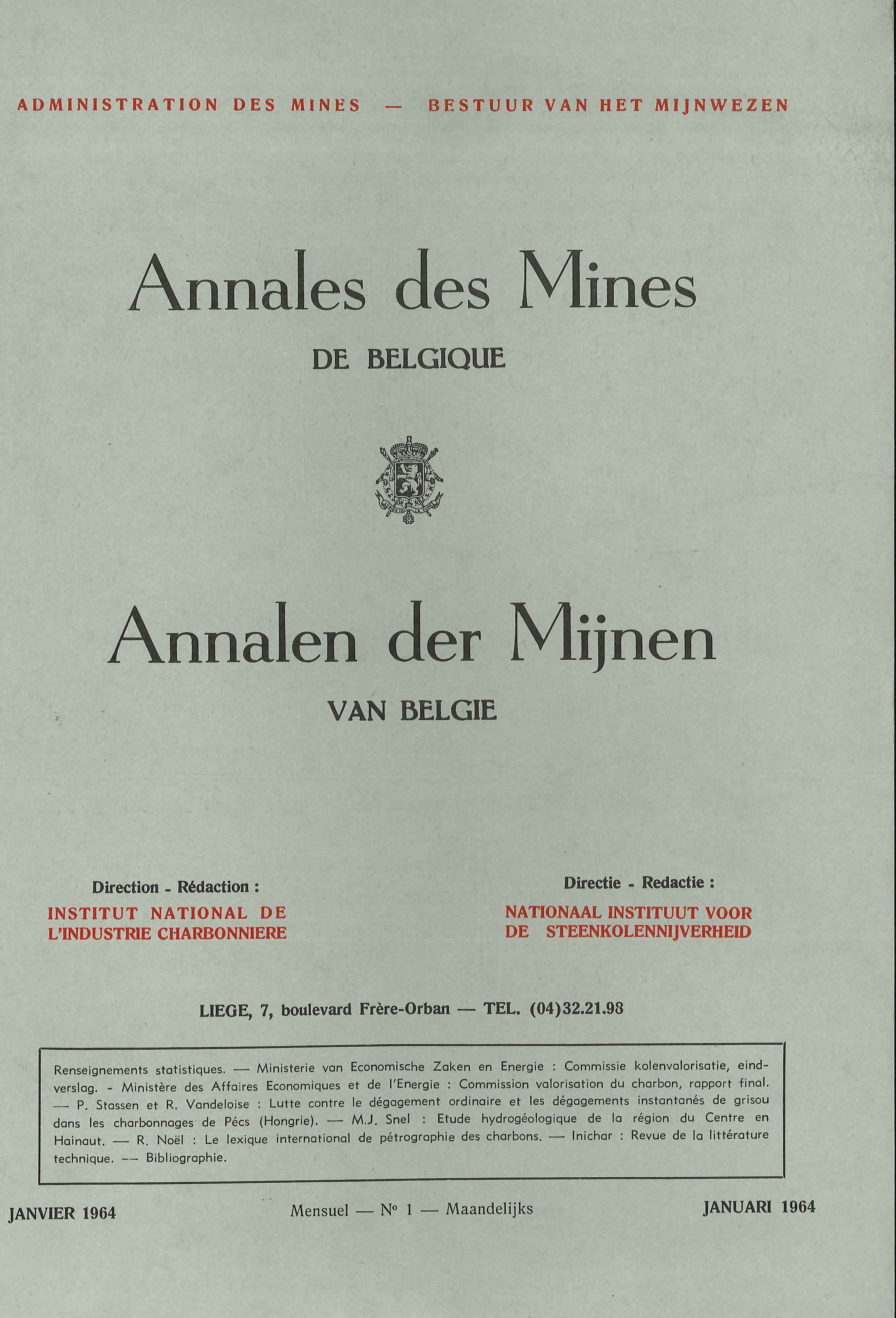 voorpagina 1964_01 Annales des mines de Belgique.jpg