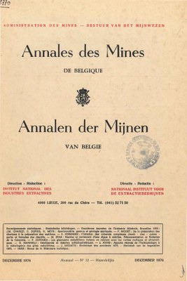 voorpagina 1976 12 Annales des mines de Belgique