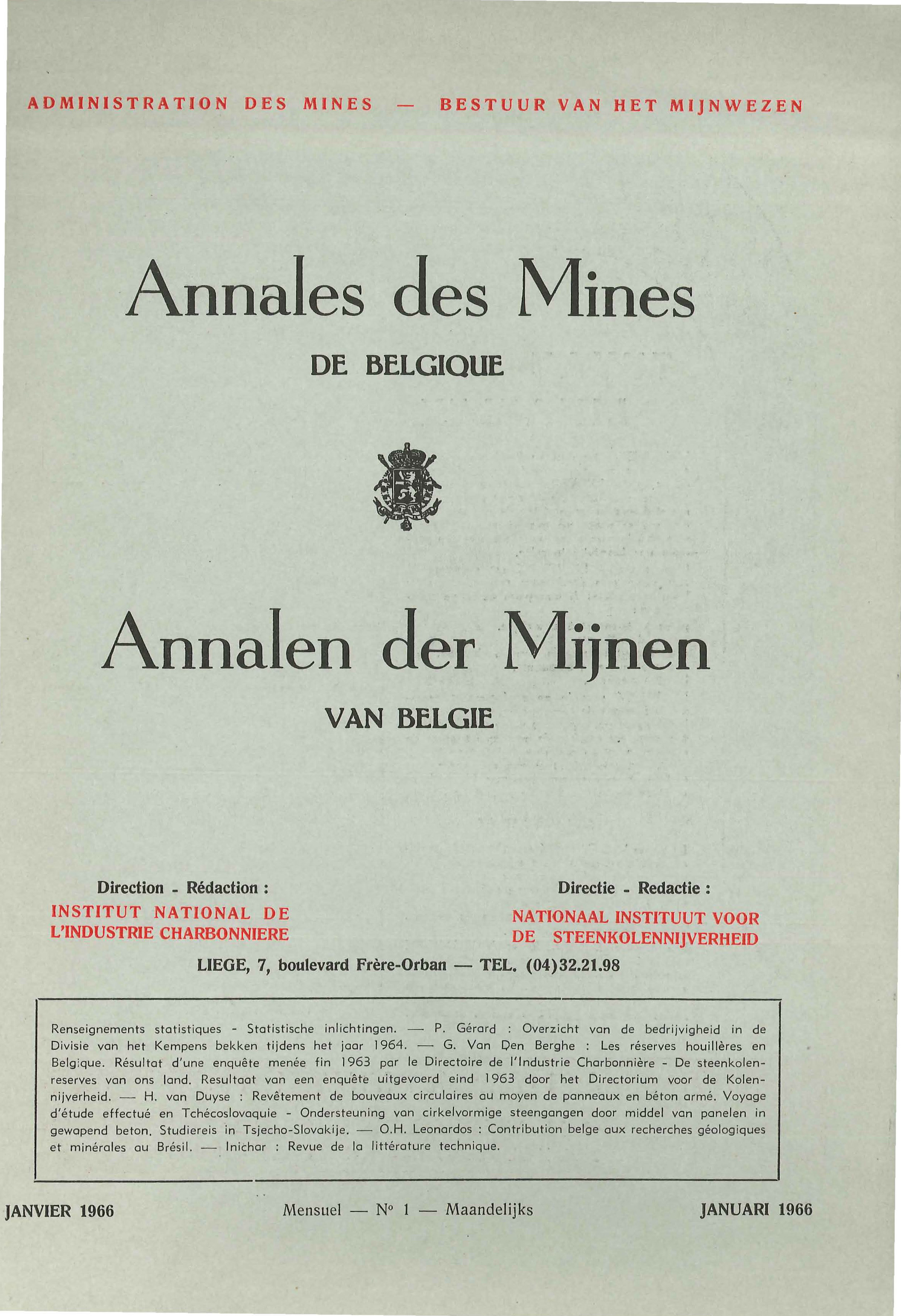 voorpagina 1966_01 Annales des mines de Belgique.jpg