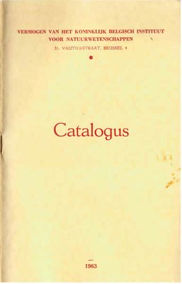 Voorpag Catalogus Vermogen van Het Koninklijk Belgisch Institiuut voor Natuurwetenschappen 1963-2.jpg