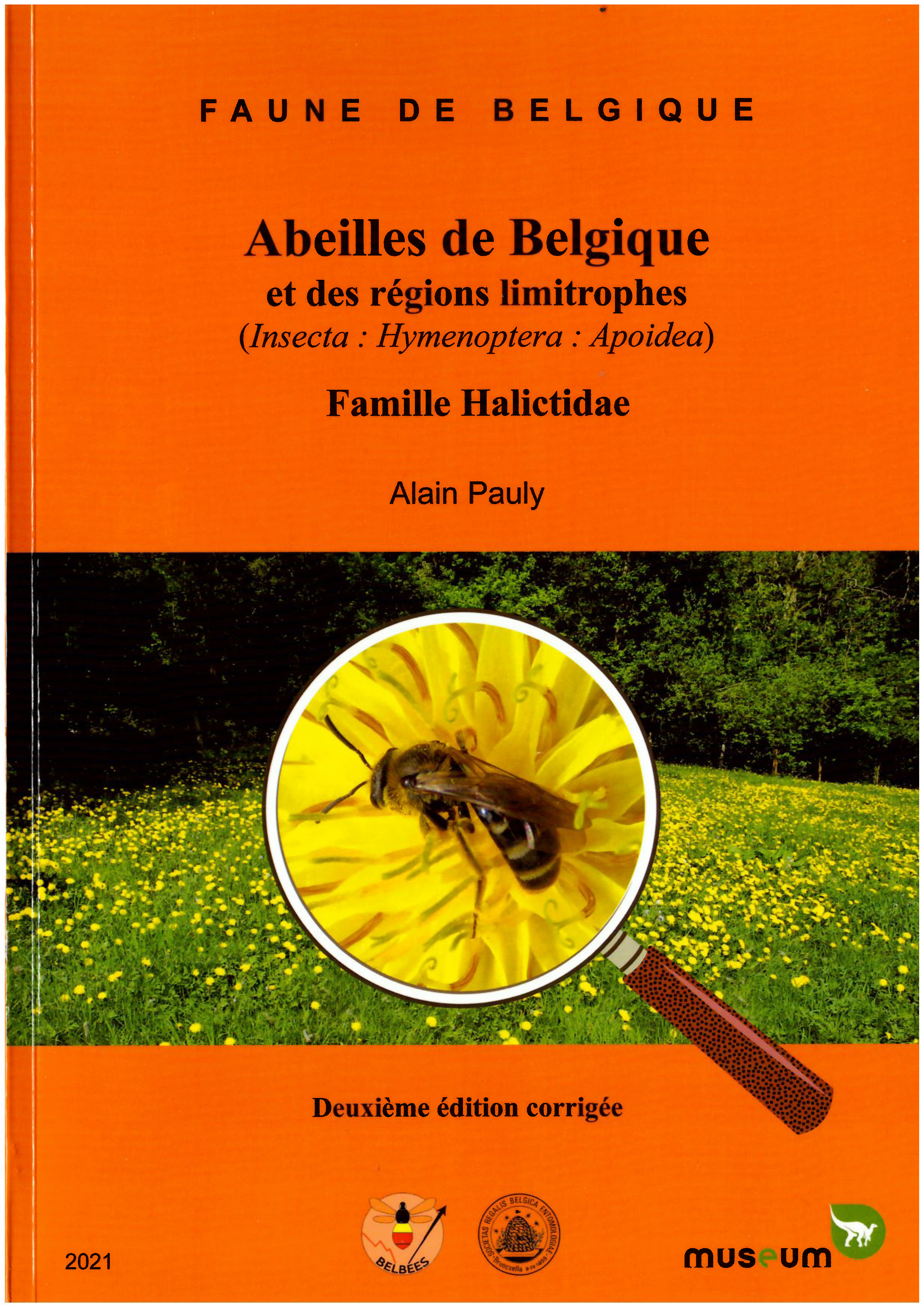 Voorpag Faune de Belgique Abeilles de Belgique et des regions limitrophes -insecta Hymenoptera - Apoidea- Famille Halictidae Alain Pauly 2021.jpg