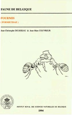 Voorpag Faune de Belgique Fourmis (Formicidae) Jean-Christophe De Biseau & Jean-Marc Couvreur 1994.jpg