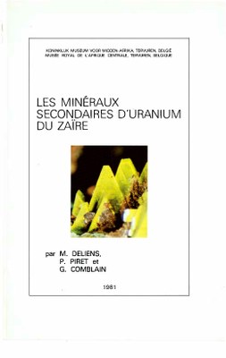 Voorpag Les Mineraux secondaires d'uranium du Zaïre 1981.jpg