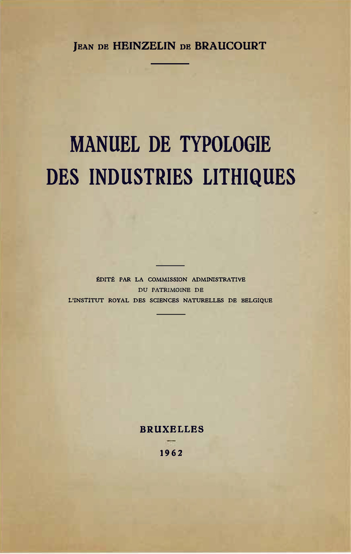 Voorpag Manuel de Typologie des industries Lithiques 1962.jpg