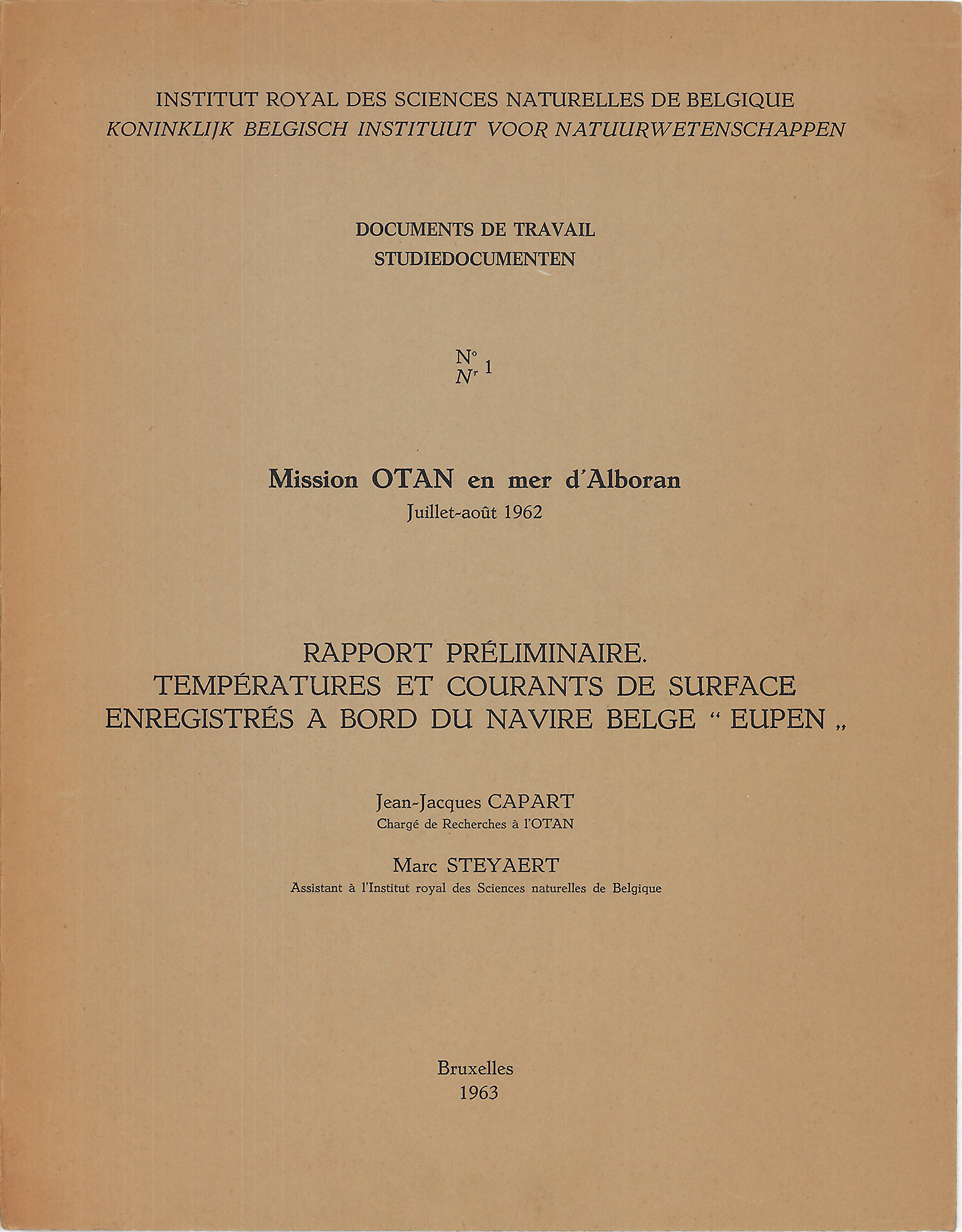 Voorpag Mission OTAN en mer d'Alboran Juillet-août 1962 Rapport Preliminaire Septembre 1963.jpg