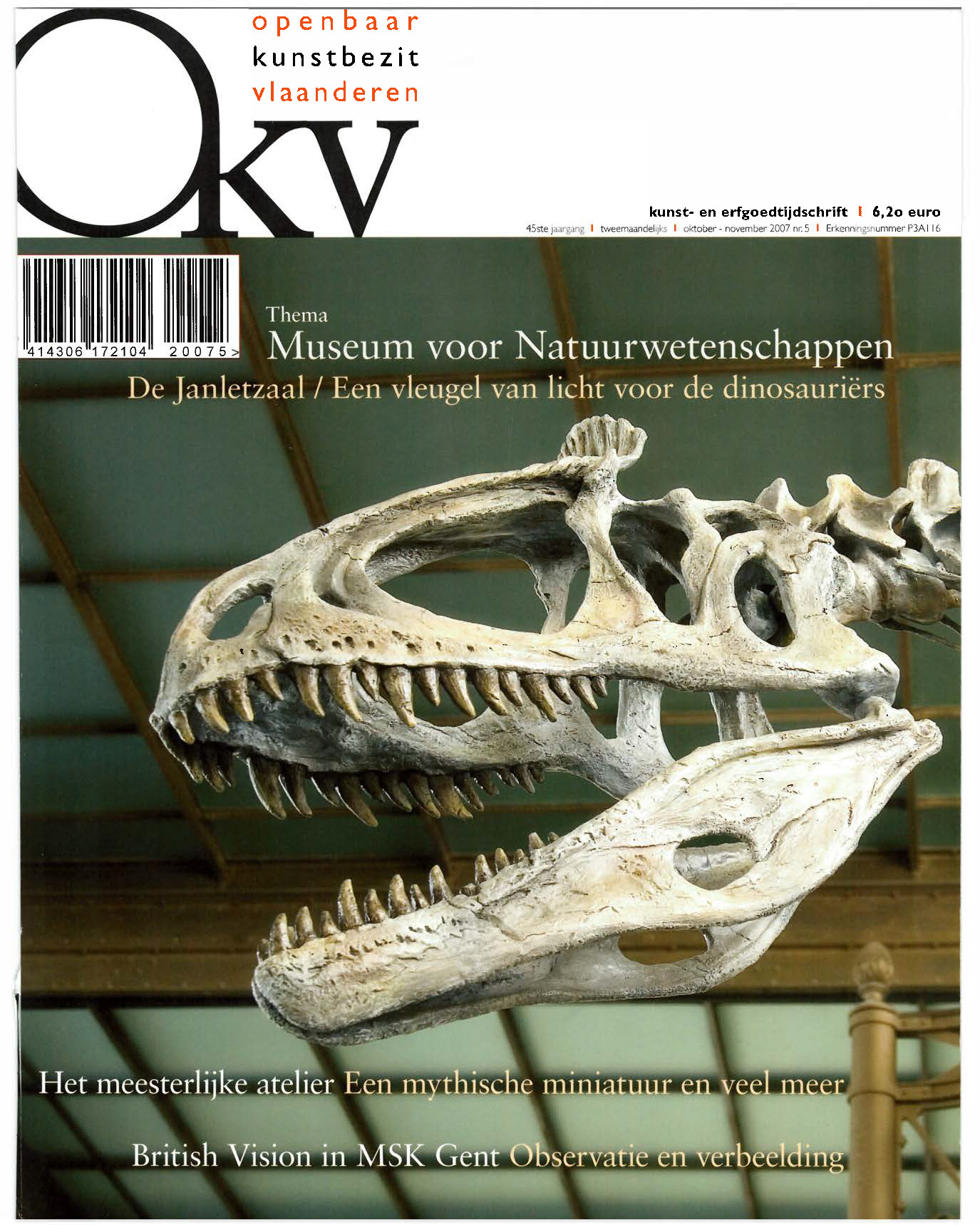 Voorpag OKV Museum voor Natuurwetenschappen De Janletzaal - Een vleugel van licht voor de dinosauriërs 2007.jpg
