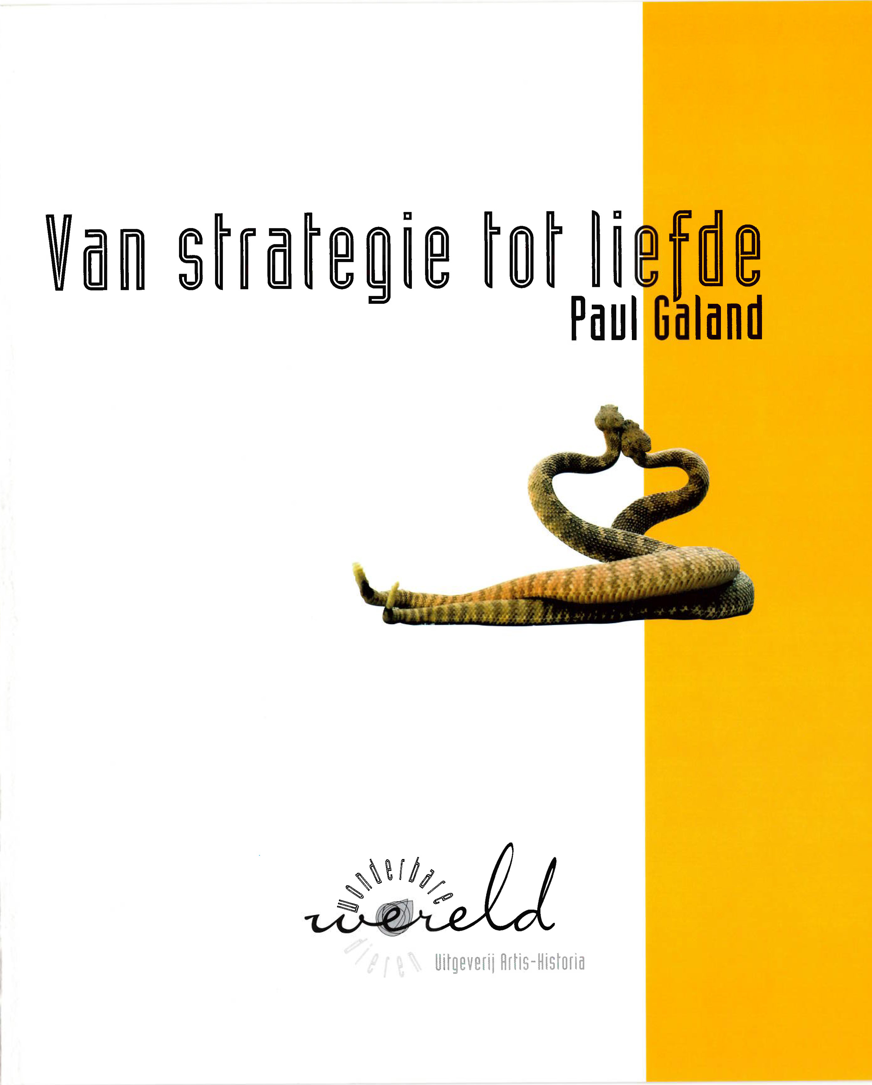 Voorpag Van strategie tot liefde Paul Galand 2002.jpg